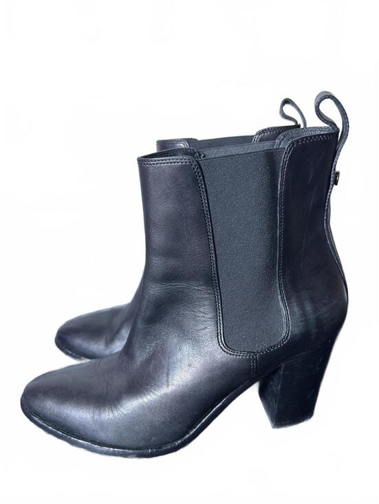 Burberry Shoes - Burberry Black Leather Glendale 75 Equestrian Ankle Boots
